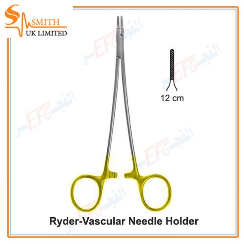 Ryder-Vascular Needle Holder, 
Micro profile, delicate pattern, T.C. 12 cm