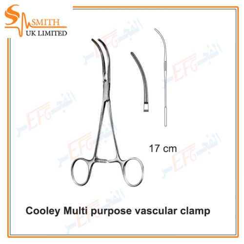 Cooley Multi purpose vascular clamp, Atraumatic 17 
cm