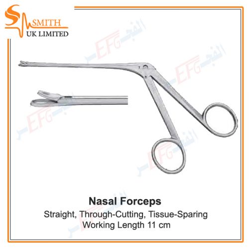Nasal Forceps, straight, through-cutting, tissue-sparing, BLAKESLEY shape, width 2.5 mm, working length 11 cm 