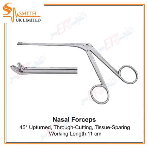 Nasal Forceps, 45° upturned, through- cutting, tissue-sparing, BLAKESLEY shape width 2.5 mm, working length 11 cm 