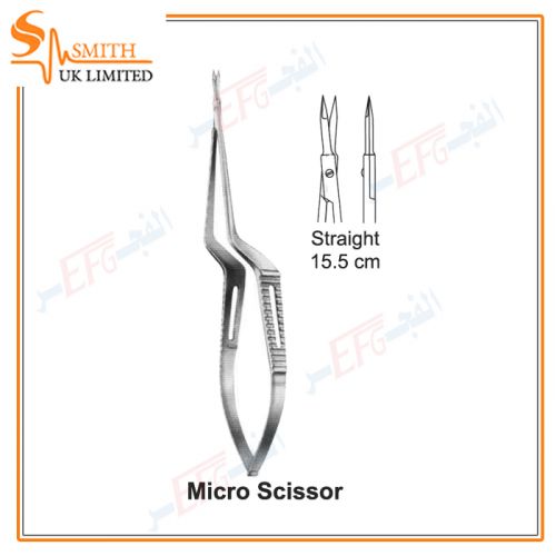 Micro Scissors, Bayonet, Straight 15.5 cm