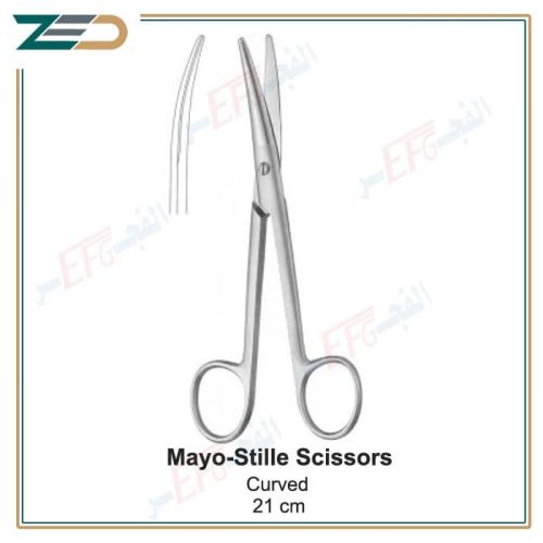  مقص مايو جراحى منحنى 21 سم  Mayo-Stille scissors