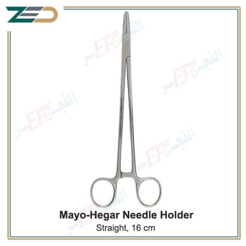 Mayo-Hegar needle holder, straight, 16 cm ماسك إبر مايو هيجر